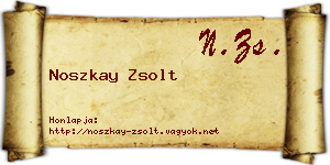 Noszkay Zsolt névjegykártya